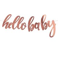 Letterslinger Hello Baby Rosé goud (3,6m)