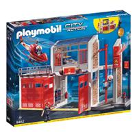 Playmobil City Action Grote Brandweerkazerne met Helikopter 9462 - thumbnail