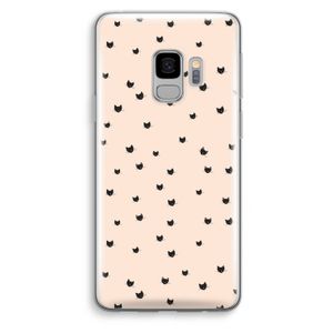 Kleine kattenkopjes: Samsung Galaxy S9 Transparant Hoesje