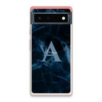 Midnight Marble: Google Pixel 6 Transparant Hoesje