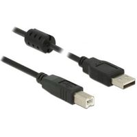 DeLOCK 0.5m, USB 2.0-A/USB 2.0-B USB-kabel 0,5 m USB A USB B Zwart - thumbnail