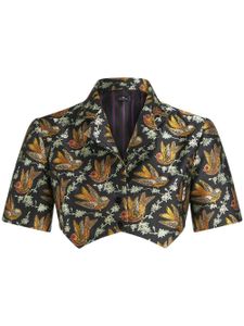 ETRO chemise crop à fleurs - Noir