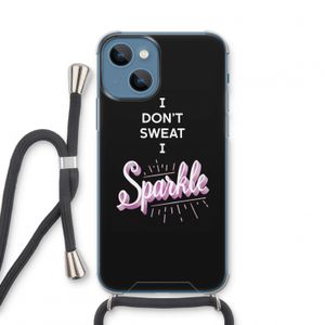 Sparkle quote: iPhone 13 mini Transparant Hoesje met koord
