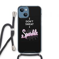 Sparkle quote: iPhone 13 mini Transparant Hoesje met koord
