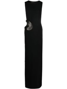 TOM FORD robe longue Cady à design sans manches - Noir