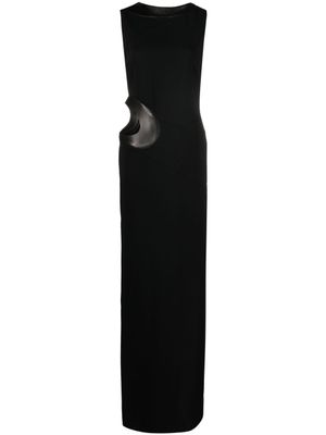 TOM FORD robe longue Cady à design sans manches - Noir