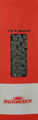 Ketting 6/7 speed Sunrace CNM54 116 links - grijs