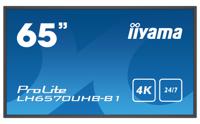 iiyama LH6570UHB-B1 beeldkrant Digitale signage flatscreen 163,8 cm (64.5") VA 700 cd/m² 4K Ultra HD Zwart Type processor Android 9.0 24/7