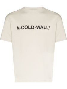 A-COLD-WALL* t-shirt en coton à logo imprimé - Tons neutres