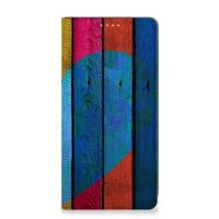 Samsung Galaxy S23 Book | Wallet Case | Wood Heart - Cadeau voor je Vriend