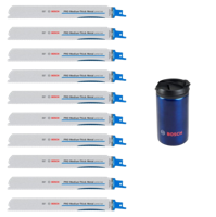 Bosch Accessoires PRO Medium-Thick Metal precise S1137BEF Reciprozaagbladen (10 stuks) | + Isotherm Mok | 225mm - 0615997675 Bosch Accessoires PRO Medium-Thick Metal precise S1137BEF Reciprozaagbladen (10 stuks) | + Isotherm Mok | 225mm - 0615997675