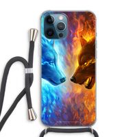 Fire & Ice: iPhone 12 Pro Max Transparant Hoesje met koord