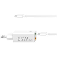 Hama Universele USB-C-notebook-netadapter, GaN, Power Delivery (PD), 5-20V/65W Oplader Wit