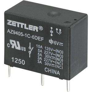 Zettler Electronics AZ9405-1C-12DEF Printrelais 12 V/DC 10 A 1x wisselcontact 1 stuk(s)