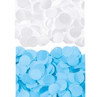 2 kilo witte en blauwe papier snippers confetti mix set feest versiering - thumbnail