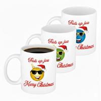 Kerst cadeau mokken - 6x - Trots op jou - werknemers - collega's - team - 300 ml - keramiek