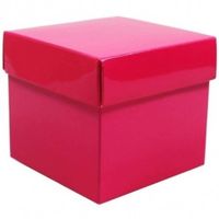 Losse roze cadeaudoosjes/kadodoosjes 10 cm vierkant - cadeaudoosjes - thumbnail