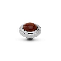 Melano Twisted Smooth Gem Steentje Rainbow Jasper | Zilver