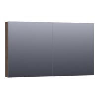 Brauer Impress Spiegelkast 120 cm - zonder Verlichting - Met 2 Dubbelzijdige Spiegeldeuren - Lamellen Eiken Zwart