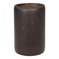 Kaarshouders/waxinelichthouders bamboe bruin 13 cm