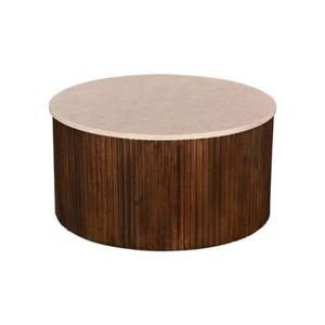 Giga Meubel - Salontafel Marmer Donkerbruin - Set Van 2 - 70cm - Davi