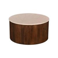 Giga Meubel - Salontafel Marmer Donkerbruin - Set Van 2 - 70cm - Davi