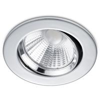 Ronde Dimbare LED Inbouwspot 5W - Warm Wit 3000K - Mat Chroom - Ø80mm