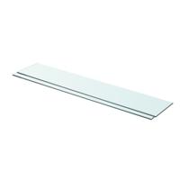 Schappen 2 st 80x15 cm glas transparant Schappen 2 st 80x15 cm glas transparant