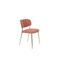 Housecraft Living Jolien Eetkamerstoelen Goud| Roze - Set van 2 - thumbnail