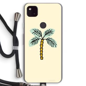 Palmboom: Pixel 4a 5G Transparant Hoesje met koord
