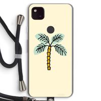 Palmboom: Pixel 4a 5G Transparant Hoesje met koord
