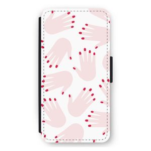 Hands pink: iPhone 11 Pro Max Flip Hoesje