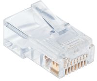 Intellinet Kabel Intellinet verpakking van 100 stuks Cat5e modulaire RJ45-stekkers Pro Line UTP 3-voudige klem voor massieve draad 100 stekkers in pot 50 μ - thumbnail