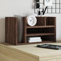 VidaXL Bureau organiser 44,5x24x25 cm bewerkt hout bruin eikenkleur VidaXL Bureau organiser 44,5x24x25 cm bewerkt hout bruin eikenkleur