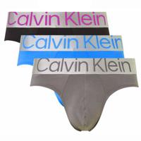 Calvin Klein Steel midi slips 3-pack blauw-grijs-zwart - thumbnail
