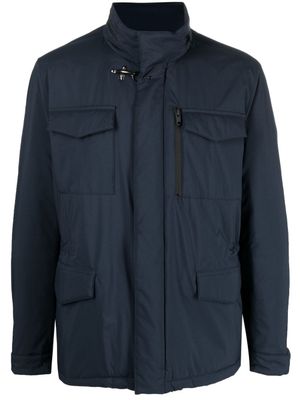 Fay veste zippée à design multi-poches - Bleu