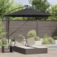 VidaXL Parasol zwart 294 x 294 x 248 cm polyester en aluminium