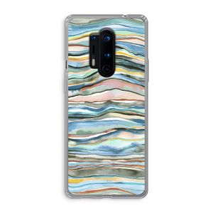 Watercolor Agate: OnePlus 8 Pro Transparant Hoesje