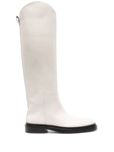 Jil Sander bottes en cuir - Blanc