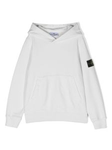 Stone Island Junior hoodie à motif Compass - Blanc