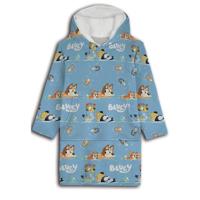 Bluey hoodie poncho blauw 3 - 6 jaar - polyester Bluey hoodie poncho blauw 3 - 6 jaar - polyester