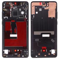 Front behuizing LCD frame bezel plaat met kant toetsen voor Huawei P30 (zwart)