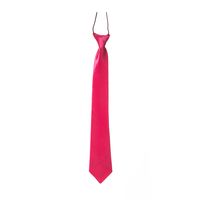 Carnaval verkleed accessoires stropdas zijdeglans - fuchsia roze - polyester - heren/dames   - - thumbnail