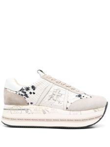 Premiata baskets Beth en cuir - Tons neutres