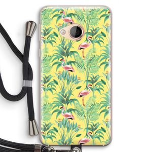 Flamingo party: HTC U Play Transparant Hoesje met koord