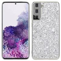 Glitter Series Samsung Galaxy S23+ 5G Hybrid Case - Zilver - thumbnail