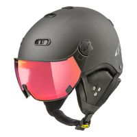 CP Carachillo Carbon zwart mat skihelm - meekleurend & polariserend Vizier (3 Keuzes)