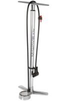 fietspomp met manometer aluminium 61 cm zilver