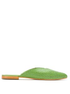 Sarah Chofakian braided leather mules - Vert