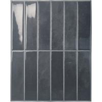 Donkergrijze Langwerpige Tegelsticker voor Badkamer en Keuken